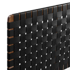 Modway Sparta Weave Wall-Mount Vegan Leather King Headboard - Walnut Black-French Wood Cleat