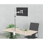 ShoppingAll Adjustable Single Monitor Standing Mount Extra Tall 31.5" Pole for Display up to 32" - White-6