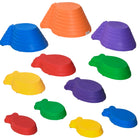 Outsunny Balance Stepping Stones Non-slip Obstacle Course - Multicoloured - Set of 11-A fun active toy for children to develop their balance and coordination 