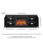 Hudson&Canal Tillman TV Stand with 26" Log Fireplace for TV's up to 75" - Black Grain-8