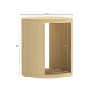Manhattan Comfort Alure 20" Contemporary End Table - Natural Oak-Compact footprint ideal for placement beside sofas or accent chairs