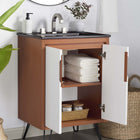 Modway Energize 24" Bathroom Vanity - Cherry/White/Black-Dual Soft-Close Doors