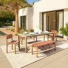 Zuo Iska Bench - Natural-Dimensions: 14.8" L x 47.2" W x 17.7" H