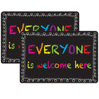 Ashley Productions Smart Poly Welcome Mat with Slip Resistant Backing - 15.5" x 23.5" - Chalk Loops Everyone Welcome - 2 Pack-Our premium quality mats are crafted to withstand the rigors of daily classroom use, making them perfect for high-traffic areas