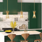 Hudson&Canal Andromeda 7" Wide Starburst Pendant with Metal Shade - Brass/Brass-Clean with a soft, dry cloth and no harsh chemicals or abrasive cleaning materials