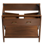 Modway Zaire 36" Bathroom Vanity Cabinet - Walnut-Wood Grain Veneer