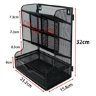 ShoppingAll Mesh Desk Organizer with 9 Compartments-Sturdy metal mesh with smooth, rounded edges, powder-coat finish