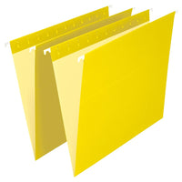 Staples Yellow Hanging File Folders - Letter Size - 25 Pack-Accommodates letter-sized documents