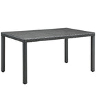Modway Sojourn 59" Outdoor Patio Dining Table - Chocolate-Synthetic Rattan Weave