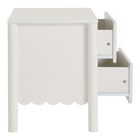 Modway Emmeline Scalloped 2-Drawer Nightstand - White-7
