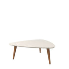 Manhattan Comfort Utopia 11.81" Triangle Coffee Table, White (89251)-Triangle End and Accent Table for Living Room, Bedroom and Dining Room use.