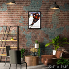 Leon Draisaitl Edmonton Oilers Skating with Puck - Framed Canvas - 22" x 31"-Officially licensed by the NHL and NHLPA