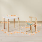 Qaba Kids Table & Chair Set, Wooden Toddler Table & Chairs Set - Green-High load capacity supports up to 176 lbs. (80 kg), growing with kids 3-8
