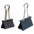 JAM Paper Colourful Binder Clips Assortment - Medium & Large - Grey - 27 Pack-Sizes: Medium 1.25 inch (32mm) & Large 1.6 inch (41mm) | Easily spring back into shape when removed