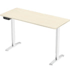 MotionGrey 43" Ergo2 Electric Sit Stand Height Adjustable Standing Desk - White/Light Brown-Electric height adjustable sit stand desk