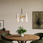 Modway Beacon 3-Light Pendant Light - Opal/Satin Brass-Ceiling Canopy With Swivel Adaptor