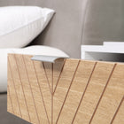 HOMCOM Modern Bedside Table with 2 Drawers and Metal Base - White-Materials: Particleboard, Steel