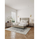 Manhattan Comfort DUMBO Modern 2-Drawer Nightstand and 3-Drawer Dresser Set - Rustic Grey-Includes 5 Full Extension Drawers Designed in Vertical Textured Ribbed Lines.