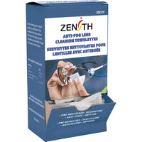 Zenith Safety Products Anti-Fog Lens Cleaning Towelettes - 5" W x 8" L - 100 Pack-Anti-fog, anti-static lens cleaning formula