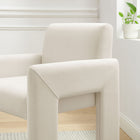 Modway Daven Stain-Resistant Performance Velvet Dining Armchair - Alabaster-Internal Webbing Support System