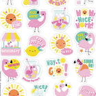 Eureka Flamingo Strawberry Lemonade Scented Stickers - 6 Packs of 80-Add to graded assignments, classroom crafts, letters, party invites, cards, rewards, and more!
