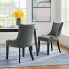 Modway Marquis Performance Velvet Dining Chairs - Grey - 2 Pack-Dense Foam Padding for Comfort