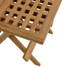 Modway Vienna Outdoor Patio Teak Wood Side Table - Natural-9