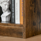 HOMCOM 3-Tier Bookcase for Home Office - Brown-Require assembly 