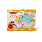 Melissa & Doug Wooden Work & Play Desktop Activity Board Infant & Toddler Sensory Toy-Spin the rolling contact list to hear beads inside tumble, spin the wooden pencil, slide the wooden mouse, and flip mug insert for hot chocolate or juice; no loose pieces, great for travel