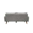 Brassex 3-Seater Jodie Sofa - Grey-Splayed legs