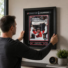 Frameworth Taylor Hall 16" H x 20" W Replica Signature Frame Carolina Hurricanes 2026 Stanley Cup Champions - Officially Licensed NHL/NHLPA-Product-type accurate build: Clear protective front helps preserve the printed display while keeping the framed artwork ready for everyday wall display