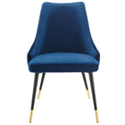Modway Adorn Performance Velvet Dining Side Chair - Navy - 2 Pack-Comes Fully Assembled