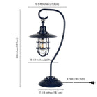 Hudson&Canal Bay 22" Tall Nautical Table Lamp with Glass/Metal Shade - Navy Blue/Clear-Product Dimensions: 7" L x 11" W x 22" H