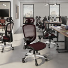 Staples Hyken Ergonomic Mesh Swivel Task Chair - Red-Seat Dimensions: 17.24 - 20.98"H x 19.37"W x 16.77"D