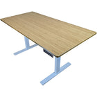 Uncaged Ergonomics 60" Rise Up Electric Height Adjustable Sit Stand Desk - Bamboo/White-Solid bamboo (not veneer)