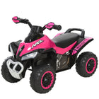 Aosom Kids Sliding Ride-On 4 Wheel ATV - Pink-Foot-to-floor design, great as a sliding toy 