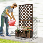 Outsunny Raised Garden Bed - 2.4' x 1' x 4.9' - Carbonized-Manufactured from solid fir wood frame construction, rot-resistant and durable 
