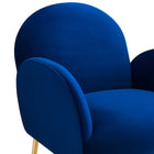 Modway Transcend Performance Velvet Armchair - Navy-Chair Weight Capacity: 331 lb