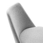 Modway Lippa Swivel Dining Upholstered Side Chair - White Light Grey-9