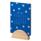 Pep Rally 16-Month Student Calendar-Birch wood stand for easy display