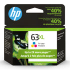 HP 63XL Tri-Colour High Yield Original Ink Cartridge (F6U63AN)-Colour: Tri-Colour