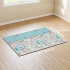 Qaba Baby Play Mat - Large Foam Playmat - 77" L x 58" W - Track & Elephant Theme-Its fully waterproof surface wipes clean easily 