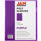 JAM Paper Plastic Sleeves - 9" x 12" - Purple - 12 Pack-Quantity: 12 per pack