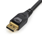 Startech 13ft (4m) VESA Certified DisplayPort to DisplayPort Cable - Black-Durable: PVC jacket of this (0.30" /7.5mm outer diameter) video cable absorbs stress of frequent bends protecting the core of the DisplayPort cord. corrosion resistant gold-plated connectors & 28 AWG wire for higher quality video and audio