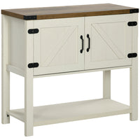 HOMCOM 35.4" L Kitchen Storage Cabinet - White-Vintage design, ideal for living room, bedroom, kitchen, office and dining room