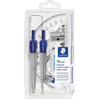 Staedtler 10-piece Math School Set - Blue/Silver-10-piece Math School Set