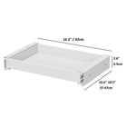 Uplite Under Desk Storage Drawer Ultra-Slim Pull-Out Organizer - White-Low-profile, handle-free drawer preserves legroom and stays out of the way while seated or standing