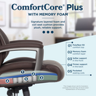 La-Z-Boy Mercer Air Lumbar Executive Office Chair - Brown-VeloSoft premium faux-leather upholstery is smooth and supple