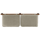 Modway Anela Wall-Mounted Chenille Upholstered Queen Headboard - Oatmeal Walnut-Assembly Required