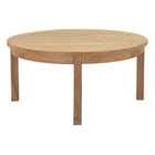 Modway Marina Outdoor Patio Teak Round Coffee Table - Natural-Solid teak wood construction